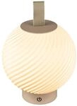 Brilo Akku-Tischleuchte Globe Dimmbar Touch Beige