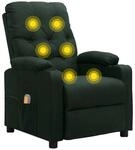vidaXL Massagesessel Dunkelgr&uuml;n Stoff 339118