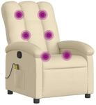 vidaXL Massagesessel Creme Stoff 371748