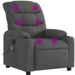vidaXL Massagesessel Dunkelgrau Samt Modell 13