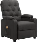 vidaXL Massagesessel Dunkelgrau Stoff Modell 22