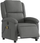 vidaXL Massagesessel Elektrisch Dunkelgrau Samt Modell 7