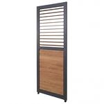 MCW Lamellenwand F&uuml;r Pergola P65 Aluminium 220x68cm Holzoptik Anthrazit