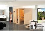 Weka Massivholzsauna Valida Eck 1.8 Sparset 7,5 kW OS Glast&uuml;r/Fenster
