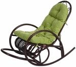MCW Schaukelstuhl C40 Rattan Auflage Gr&uuml;n