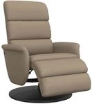 vidaXL Relaxsessel mit Fu&szlig;teil Cappuccino-Braun Kunstleder 356721