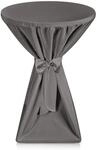 Beautissu Premium Stehtischhusse &oslash; 70cm Anthrazit