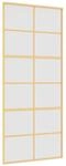 vidaXL Schiebet&uuml;r Golden 90x205 cm Matt ESG-Glas und Aluminium 155170