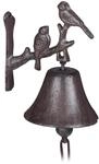Relaxdays T&uuml;rglocke Gusseisen Braun Wetterfest 16 cm x 10 cm x 13 cm 1 kg