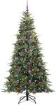 vidaXL K&uuml;nstlicher Klappbarer Weihnachtsbaum Gr&uuml;n 210 cm PE und PVC 3397438