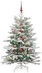 vidaXL K&uuml;nstlicher Klappbarer Weihnachtsbaum Wei&szlig; 150 cm PE und PVC 3395639