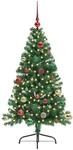 vidaXL K&uuml;nstlicher Vorbeleuchteter Weihnachtsbaum Gr&uuml;n 150 cm PVC 3397006