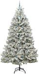 vidaXL K&uuml;nstlicher Weihnachtsbaum Gr&uuml;n und Wei&szlig; 300 cm PVC und Metall 3395791