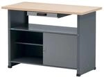 K&uuml;pper Werkbank 1-T&uuml;rig 1 Schublade 84 x 120 x 60 cm Hellgrau-Anthrazitgrau