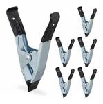 Relaxdays Klemmzwingen 6er Set Metall Schwarz Rutschfest 14,5 cm x 9,5 cm x 3 cm 60 g