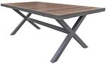 Garden Pleasure Gartentisch Rana Rechteckig Anthrazit-Braun 100 cm x 202 cm