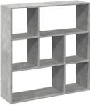 vidaXL Raumteiler-B&uuml;cherregal Betongrau 102x29x103,5 cm Holzwerkstoff 858051