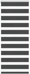 vidaXL Doppelrollo Schwarz 65x100 cm Stoffbreite 60,9 cm Polyester 4014202