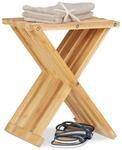 Relaxdays Klapphocker Bambus Klappbar 42 cm x 32 cm x 27,5 cm 3 kg