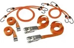 Master Lock Spannseile und Spanngurte Set FastLink 3249EURDAT Orange 8er Set