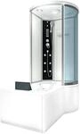 AcquaVapore Kombination Whirlpool Dusche K55-L01-WP Duschkabine Wanne 170x100