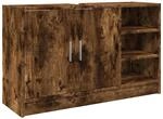 vidaXL Waschbeckenunterschrank R&auml;uchereiche 90x29x55 cm Holzwerkstoff
