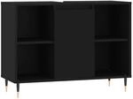 vidaXL Badschrank Schwarz 80x33x60 cm Holzwerkstoff 831621