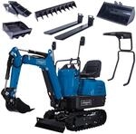Scheppach Benzin-Mini-Bagger EXC815 inkl. XXL Zubeh&ouml;r-Set
