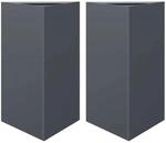 vidaXL Pflanzk&uuml;bel 2 Stk Anthrazit Dreieckig 50x43x75 cm Stahl 851176