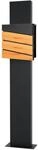 ML-Design Standbriefkasten mit Zeitungsfach Anthrazit-Holzoptik Pfosten 170cm
