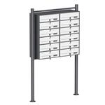 Wiltec 12Er Briefkastenanlage Anthrazit/Wei&szlig; 945X270X1500 Mm Standbriefkasten