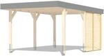 Karibu Seitenwand f&uuml;r Leimholz Carport Naturbelassen 225 x 225 x 1,8 cm