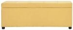 vidaXL Bank mit Staufach 116 cm Gelb Polyester