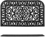Relaxdays Fu&szlig;matte Gummi Schwarz Rutschfest 1 cm x 75 cm x 45 cm 1,8 kg