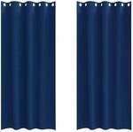 vidaXL Verdunkelungs-Vorh&auml;nge mit Ringen Dunkelblau Polyester 4107367