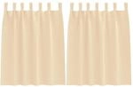 vidaXL Verdunkelungs-Vorh&auml;nge mit Ringen Creme Polyester 4107593
