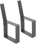 ML-Design 2 St&uuml;ck Bankbeine aus Stahl Massiv 40x78,5cm Anthrazit mit R&uuml;ckenlehne