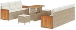 vidaXL Gartensofa-Set mit Kissen 10 Stk Beige und Creme 3363271