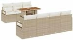 vidaXL Garten-Sofa-Set mit Kissen 8-Tlg Beige und Creme 3349672