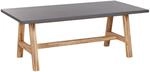 Beliani Gartentisch TONNARE Grau Heller Holzfarbton 200x100x75