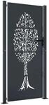 vidaXL Gartentor Anthrazit 105x205 cm Stahl Baum-Design 153159