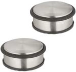 Relaxdays T&uuml;rstopper Edelstahl Silber 2er Set Rutschfest 4,5 cm x 10,5 cm 1,1 kg