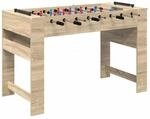 vidaXL Tischfu&szlig;balltisch Sonoma-Eiche 125 x 60,5 x 80 cm Holzwerkstoff 858886