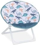 Relaxdays Kindermoonchair Dino Polyester Eisen Kunststoff Faltbar Gepolstert