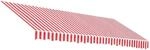 vidaXL Markisenbespannung Rot und Wei&szlig; Gestreift 4x3,5 m 367717
