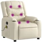 vidaXL Massagesessel Creme Kunstleder 374124
