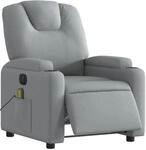 vidaXL Massagesessel Elektrisch Hellgrau Samt Modell 5