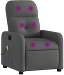 vidaXL Massagesessel Dunkelgrau Samt Modell 17