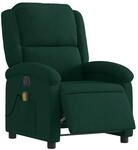 vidaXL Massagesessel Elektrisch Dunkelgr&uuml;n Samt 3204291