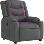 vidaXL Massage-Relaxsessel Stoff Dunkelgrau 3206836